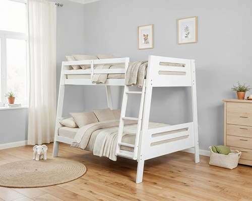 Kallen Twin/Full Bunk Bed+Mattress (FM-BK206WH-TF-BED+M6)