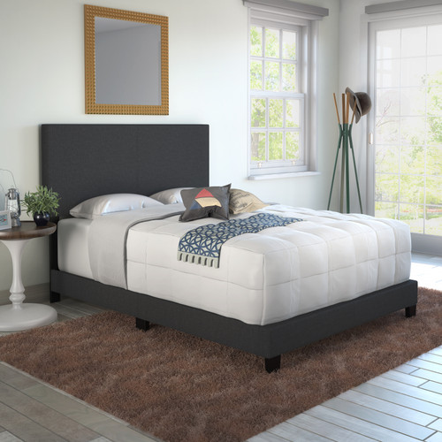 Milan Linen Bed Black EK