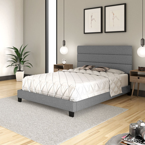 Ravenna Platform bed Grey QN