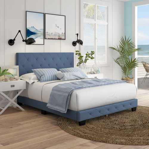 EK CHLOE PLATFORM BED BLUE