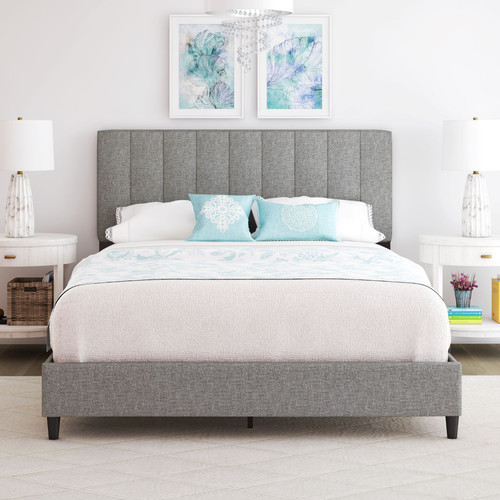 EK LEAH PLATFORM BED GRAY