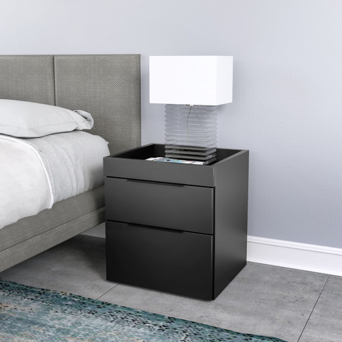 Capri Nightstand Black