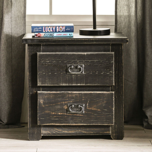 Ampelios - Nightstand - Wire - Brushed Black (AM7000BK-N)