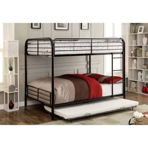 Brocket - Full Over Full Bunk Bed - Black - Metal (CM-BK1035F-BK-BED)