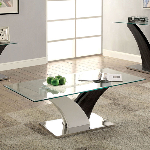 Sloane - Coffee Table - White / Dark Gray (CM4244C-TABLE)