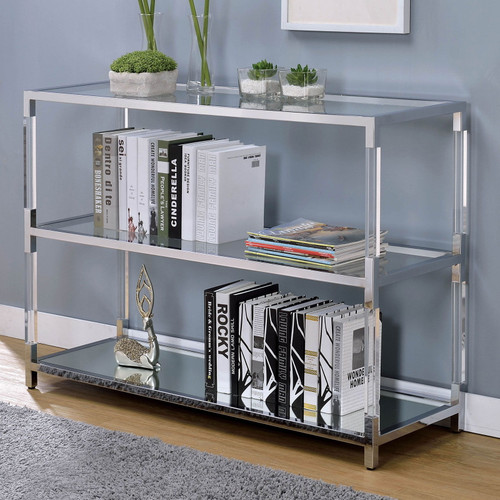 Ludvig - Sofa Table - Chrome / Clear (CM4153S)