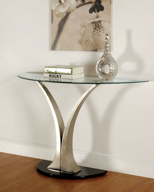Valo - Sofa Table - Satin Plated / Black (CM4727S)