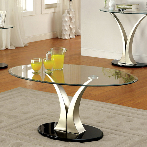 Valo - Coffee Table - Satin Plated / Black (CM4727C)