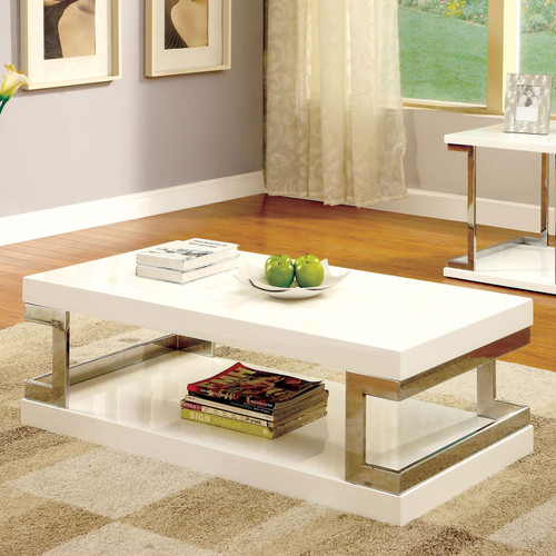 Meda - Coffee Table - White (CM4486C)