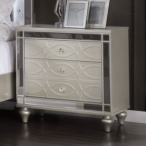 Manar - Nightstand - Silver (CM7891N)