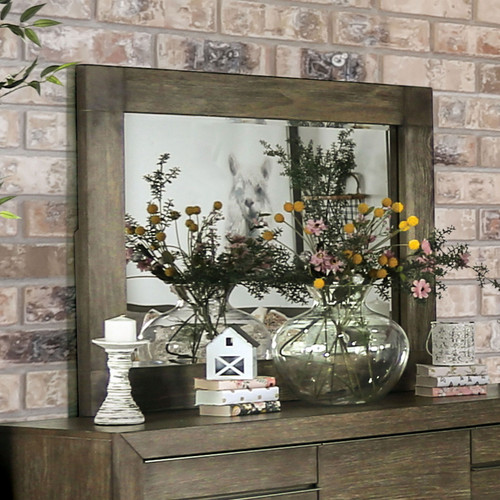 Bridgewater - 5mm Beveled Mirror - Light Walnut (FOA7490M)