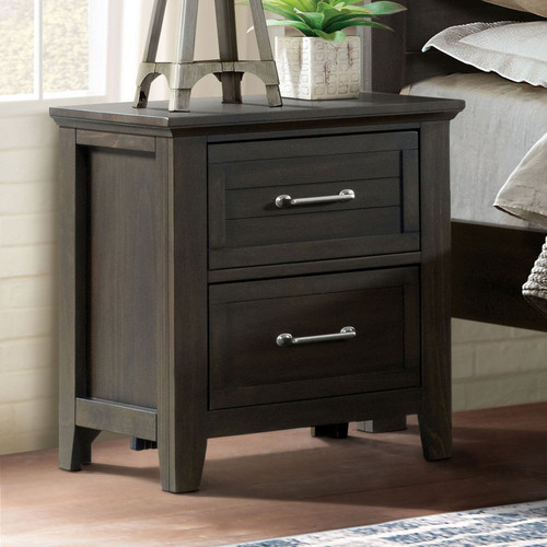 Alaina - Nightstand With USB Plug - Walnut (FOA7916N)