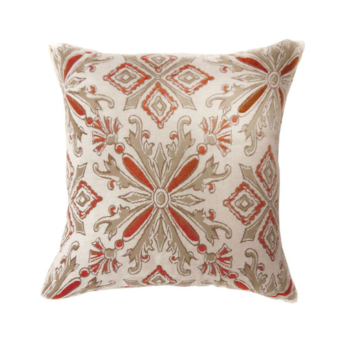 Lela - Pillow 21'' (Set of 2) - Orange / Beige (PL672L-2PK)