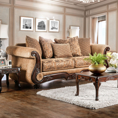 Nicanor - Sofa - Tan / Gold (SM6407-SF)