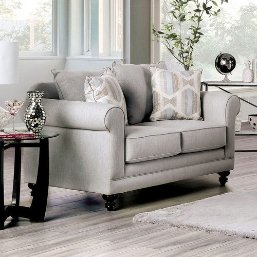 Kacey - Loveseat - Light Gray /Powder Blue / Pale Plum (SM6435-LV)