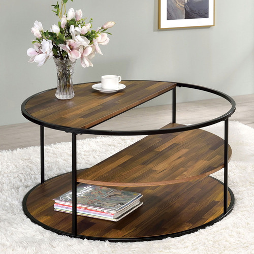 Orrin - Coffee Table - Black / Walnut (CM4396BK-C)