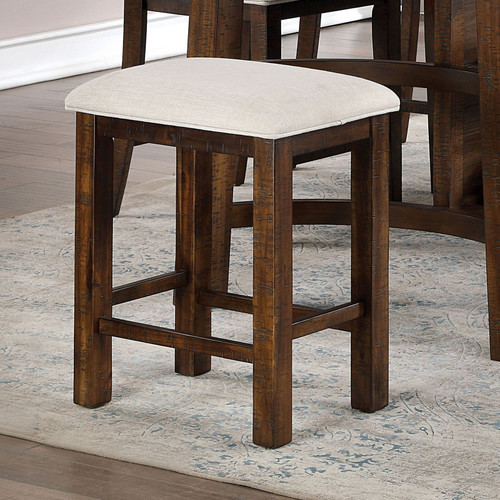 Fredonia - Counter Height Stool (Set of 2) - Rustic Oak / Beige (CM3902BC-2PK)