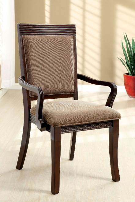 Woodmont - Arm Chair (Set of 2) - Walnut / Brown (CM3663AC-2PK)