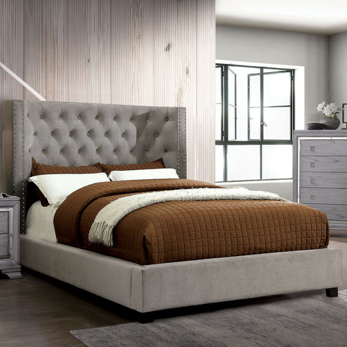 Cayla - Queen Bed - Gray (CM7779GY-Q-BED-VN)