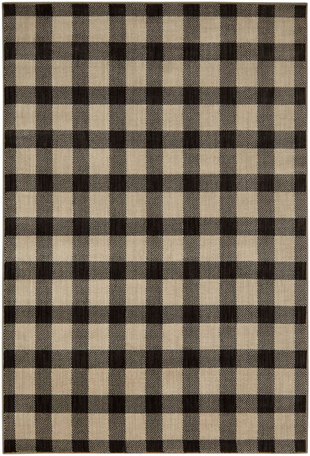 Kendrick - 5' x 7' Plaid Area Rug - Gingham Onyx Fabric (RG8185M)