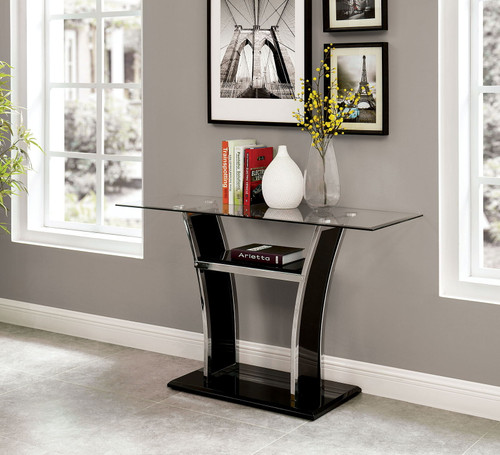 Staten - Sofa Table - Glossy Black (CM4372BK-S-PK)