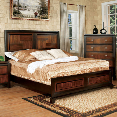 Patra - Queen Bed - Acacia / Walnut (CM7152Q-BED)