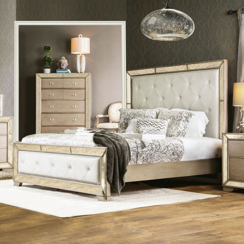 Loraine - Queen Bed - Champagne (CM7195Q-BED)
