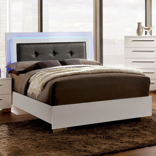 Clementine - Queen Bed - Glossy White (CM7201Q-BED)