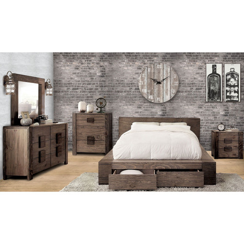 Janeiro - California King Bed With Drawers In Footboard - Rustic (CM7629CK-BED)