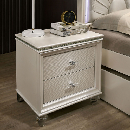 Allie - Nightstand - Pearl White (CM7901N)