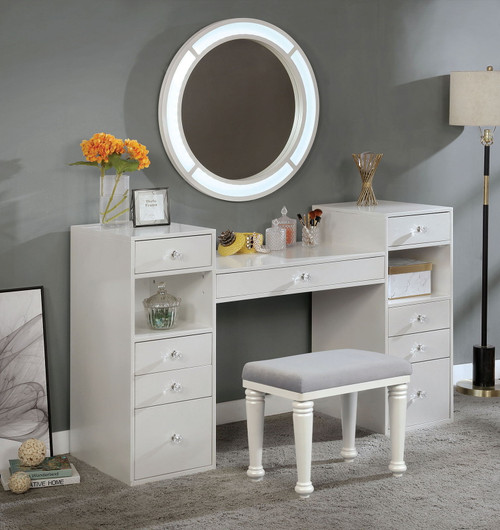 Yasmine - Vanity Set - Luminous White (FOA-DK5683WH-PK)