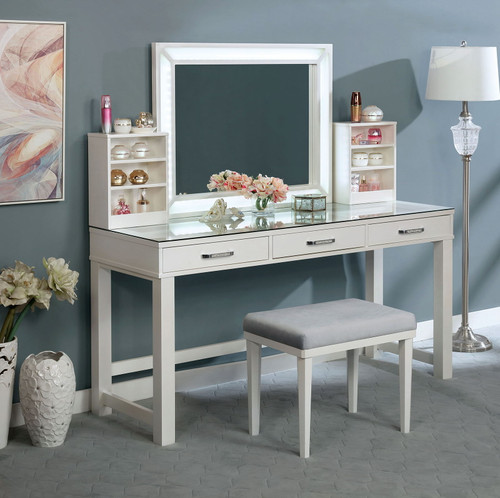 Stephanie - Vanity Set - Luminous White (FOA-DK5685WH-PK)
