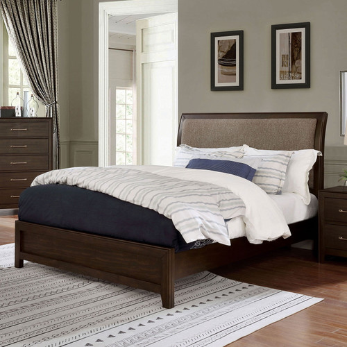 Jamie - Queen Bed - Walnut / Light Brown (FOA7917Q-BED)