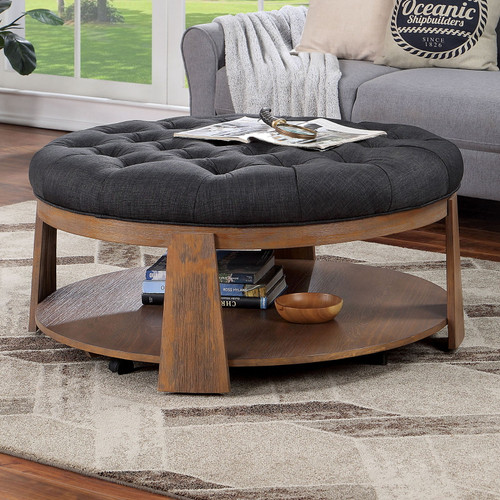 Guis - Round Coffee Table - Dark Gray (CM4411DG-C)