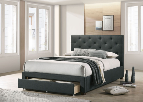 Sybella - Queen Bed - Dark Gray (CM7218DG-Q-BED)