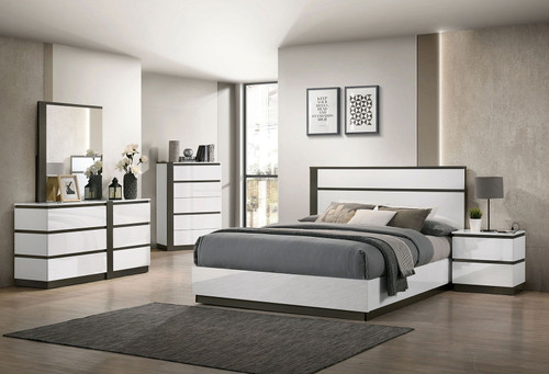 Birsfelden - Queen Bed - White (FOA7225WH-Q-BED)