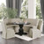 Nerissa 4 Pc. Dining Table Set, Gray Chairs (CM3840RT-5PC-3564GY)