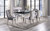 Neuveville 6 Pc. Dining Table Set, Gray Chairs (CM3903BK-T-7PC-261GY)