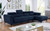 Napanee Sectional w/ Armless Chair, Navy (CM6254BL-SECT+AC)