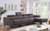 Napanee Sectional w/ Armless Chair, Dark Gray (CM6254GY-SECT+AC)
