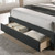Sybella Cal.King Bed, Dark Gray (CM7218DG-CK-BED)