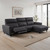 Themis Power Sectional, Right Chaise, Black (CM9937BK-SECT-PM-R)