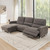 Brande Power Sectional, Left Chaise, Brown (CM9938BR-SECT-PM-L)