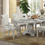 Stella Mia 8 Pc. Dining Table Set (2AC+6SC) (FM31000WH-T-9PC)