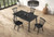 Beale 5 Pc. Dining Table Set, Black (FM3100BK-T-5PC)