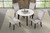 Sabro Round Dining Table w/ Marble Top, Black/White (FM3330BK-RT-TABLE)