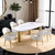 Northam 7 Pc. Dining Table Set, White Chair (FM37005WH-T-7PC)