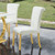Holstebro White Side Chair (2/CTN), Gold Frame (FM37007GW-SC-2PK)