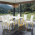 Holbaek 6 Pc. Dining Table Set, Gold - 80", GW Chair (FM37008GD-T-7PC-07GW)