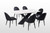 Lenvik 6 Pc. Dining Table Set (FM3700BK-T-7PC)